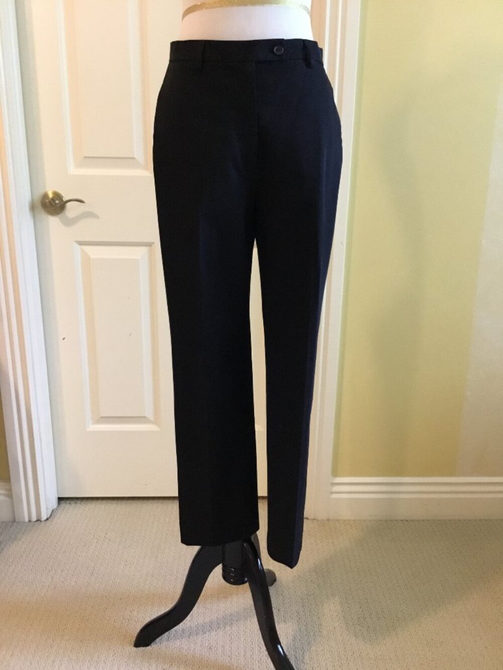 Prada Black Classic Tailored Straight Leg Trousers IT 42 US 6
